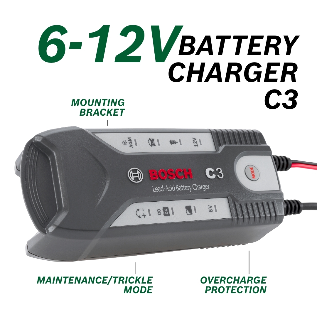 0 189 999 03M BOSCH C3 C3 6V-12V Chargeur de batterie portable