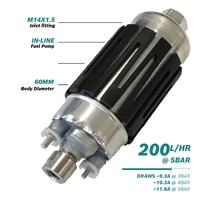 >200l/h @5bar In-line Fuel Pump