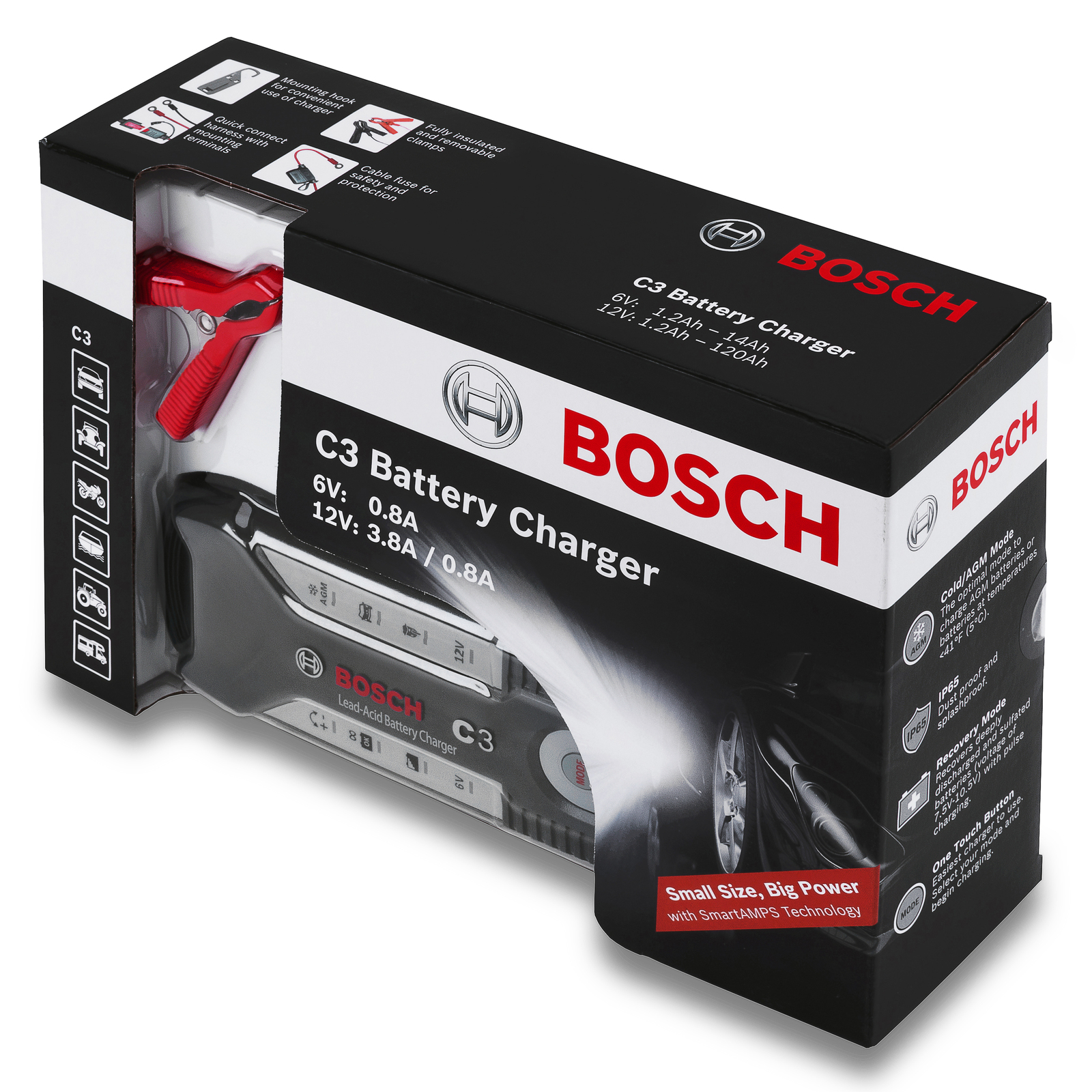 Bosch C3 Fully Automatic Smart Battery Charger For 6V & 12V