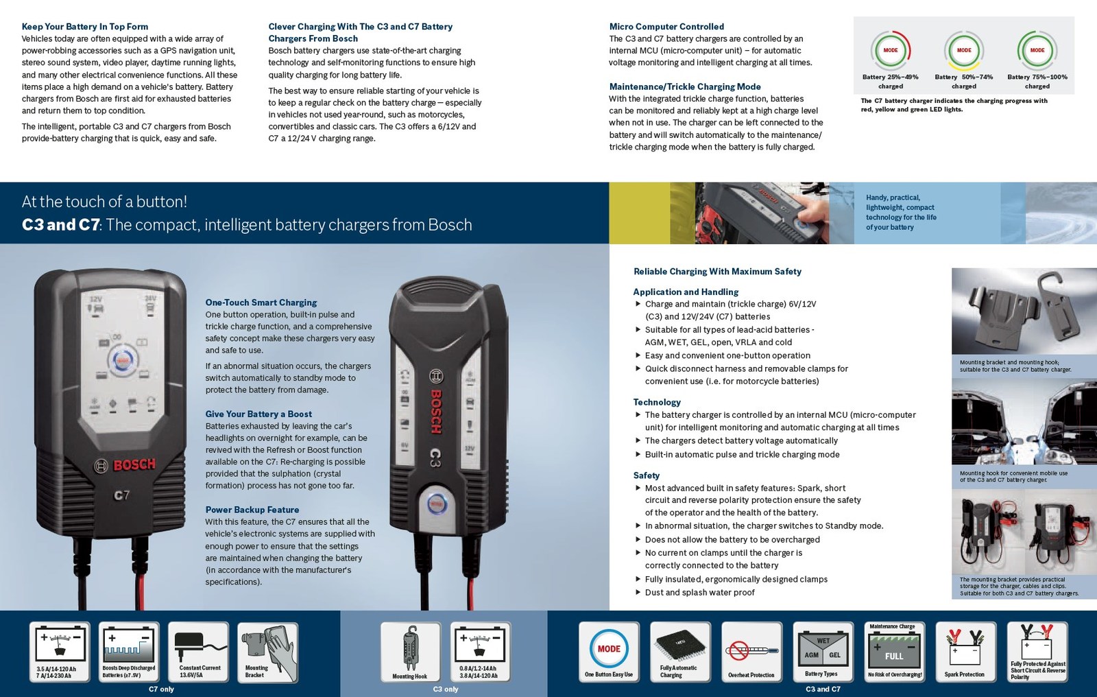 Chargeur de batterie BOSCH C7 - ref. 0 189 999 07M au meilleur prix - Oscaro