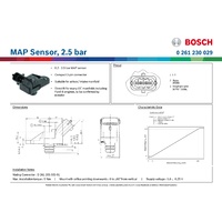 MAP Sensor, 2.5 bar