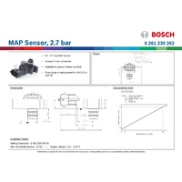 MAP Sensor, 2.7 bar