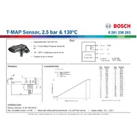 T-MAP Sensor, 2.5 bar & 130 deg C