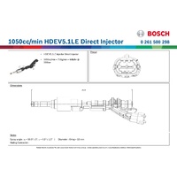 1050cc/min HDEV5.1LE Direct Injector