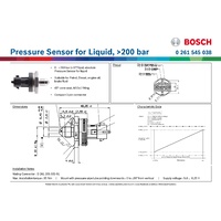 Pressure Sensor for Liquid, >200 bar