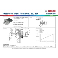 Pressure Sensor for Liquid, 260 bar