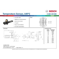 Temperature Sensor, 140 deg C
