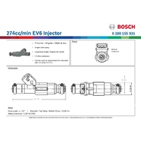 274cc/min EV6 Injector