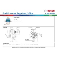 Fuel Pressure Regulator, 3.0bar