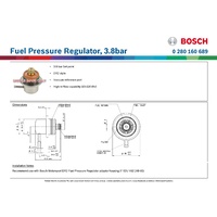Fuel Pressure Regulator, 3.8bar