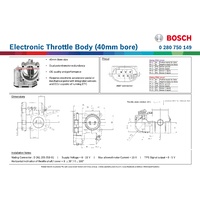 Electronic Throttle Body (40mm bore)