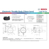 Electronic Throttle Body (74mm bore)