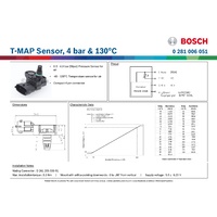 T-MAP Sensor, 4 bar & 130 deg C