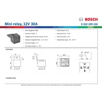 Mini relay, 12V 30A