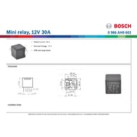 Mini relay, 12V 30A