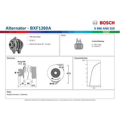 Alternator - BXF1260A