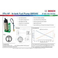 FPx-HF - In-tank Fuel Pump.  Up to 540 l/h (BR540)