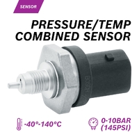 Liquid Pressure/Temp combined Sensor, 10 bar & 140 deg C